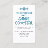 ゴーコーストビーチ波シェル写真移動 コーリングカード (裏面)