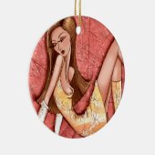 ゴーゴーガールファッション装飾オリジナルアート セラミックオーナメント (右)