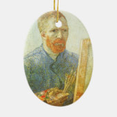 ゴーシュの自画像 - キャンバスの前で セラミックオーナメント (裏面)
