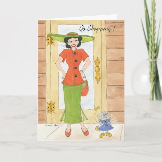 ゴーショッピングガール誕生日カード カード (正面)
