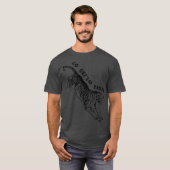 ゴージェムタイガーティーサングラスオン大きな猫動物 Tシャツ (正面フル)