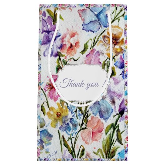 ゴージャスお洒落フローラ スモールペーパーバッグ (正面)