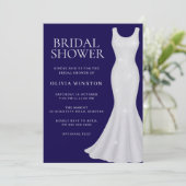 ゴージャスきらめくドレスブライダルシャワー 招待状 (スタンド正面)