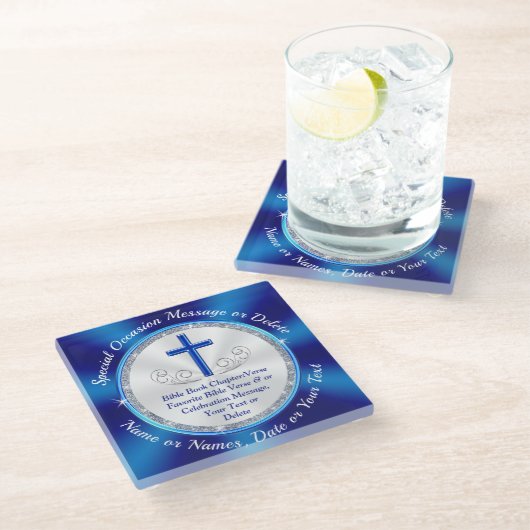 ゴージャスだが安いキリスト教の買贈り物は、1かセット。 ガラスコースター (アングル)