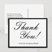 ゴージャスでエレガントな「ありがとう！」ポストカード ポストカード (正面/裏面)