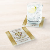 ゴージャスで結婚安い贈り物のアイディアパーソナライズされた。 ガラスコースター (アングル)