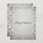 ゴージャスで美しいスパークリホリデーカード シーズンカード (正面/裏面)