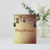 ゴージャスで美しい輝くクリスマスボールHolida シーズンカード (スタンド正面)