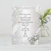 ゴージャスで華麗なセミグロス仕上げのウェディング招待状 招待状 (スタンド正面)