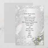 ゴージャスで華麗なセミグロス仕上げのウェディング招待状 招待状 (正面/裏面)