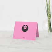 ゴージャスなさくらんぼブロッサムサンキューカード サンキューカード (裏面)