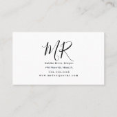 ゴージャスなはっきりしたフローラデザイナー名刺 名刺 (裏面)