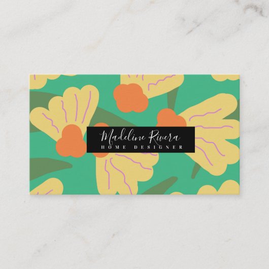 ゴージャスなはっきりしたフローラデザイナー名刺 名刺 (正面)