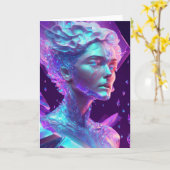 ゴージャスなアイかわいらしアートEthereal女性 カード (黄色い花)