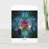 ゴージャスなアイリスはもうすぐ元気になる カード (裏面)