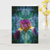 ゴージャスなアイリスはもうすぐ元気になる カード (黄色い花)