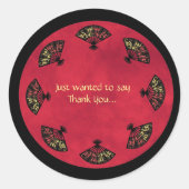 ゴージャスなアジアファンありがとうステッカー ラウンドシール (正面)