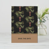 ゴージャスなアフリカンプリントのアンカラ生地 招待状 (スタンド正面)