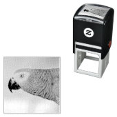 ゴージャスなアフリカ産グレイのオウム セルフインキングスタンプ (インサイチュ)