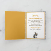 ゴージャスなアフリカ系アメリカ人女性の新年のカード シーズンカード (内部)