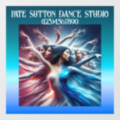 ゴージャスなアートダンシングウーマン ウィンドウサイン (シート)