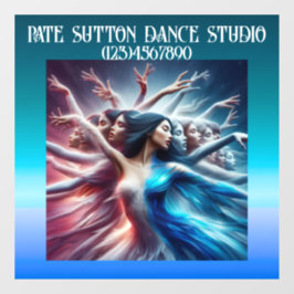 ゴージャスなアートダンシングウーマン ウィンドウサイン