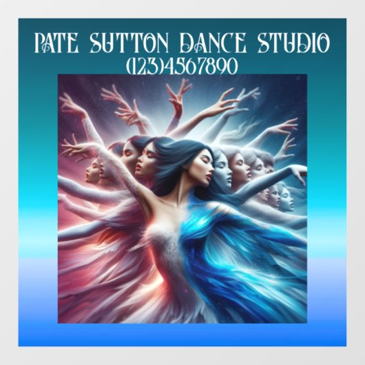 ゴージャスなアートダンシングウーマン ウィンドウサイン (シート)