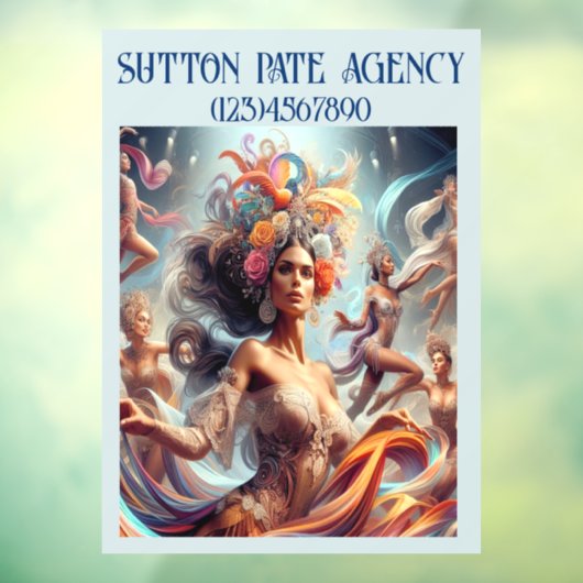 ゴージャスなアートモデル / ダンシングウーマン ウィンドウサイン (シート3)