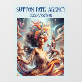 ゴージャスなアートモデル / ダンシングウーマン ウィンドウサイン