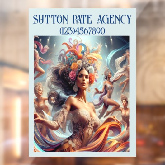 ゴージャスなアートモデル/踊り女性 ウィンドウサイン (シート2)