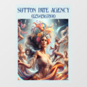 ゴージャスなアートモデル/踊り女性 ウィンドウサイン (シート)