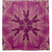 ゴージャスなエキゾチックな花パープルシェード シャワーカーテン (正面)