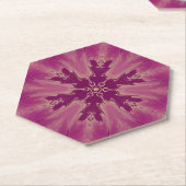ゴージャスなエキゾチックな花パープルシェード ペーパーコースター (アングル)