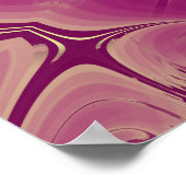 ゴージャスなエキゾチックな花パープルシェード ポスター (角)