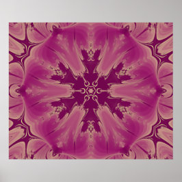 ゴージャスなエキゾチックな花パープルシェード ポスター