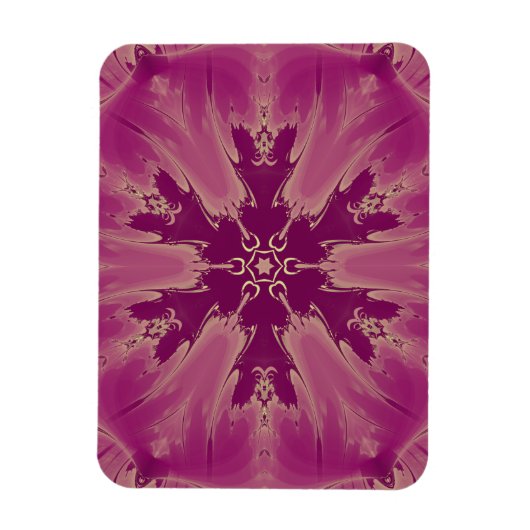 ゴージャスなエキゾチックな花パープルシェード マグネット (縦)