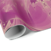 ゴージャスなエキゾチックな花パープルシェード ラッピングペーパー (ロールコーナー)