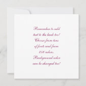 ゴージャスなエレガント招待状 招待状 (裏面)