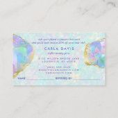 ゴージャスなオパール宝石の虹色 紹介カード (裏面)