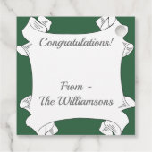 ゴージャスなオレンジ色のチューリップ フェイバータグ (裏面)