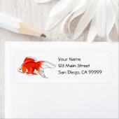 ゴージャスなオレンジ色の金魚 ラベル (インサイチュ)