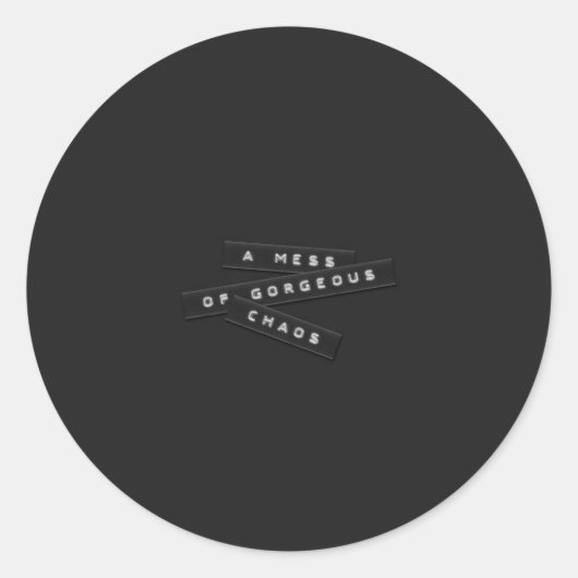 ゴージャスなカオスのエンボスラベルのシール ラウンドシール (正面)