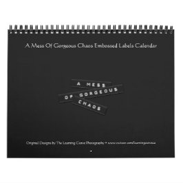 ゴージャスなカオスエンボスのラベル カレンダー