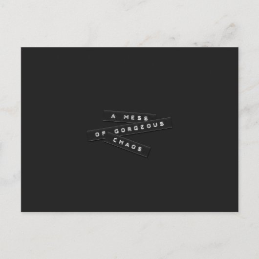 ゴージャスなカオスエンボスのラベル 案内ポストカード (正面)