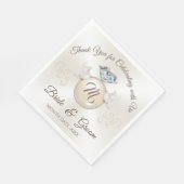 ゴージャスなカスタムアイボリープ結婚リンツナプキン スタンダードランチョンナプキン (角)