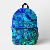 ゴージャスなカラフルバックパック、種類の1つ プリントバックパック (正面)