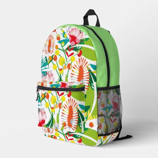 ゴージャスなカラフルバックパック、種類の1つ プリントバックパック (裏面右端)