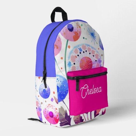 ゴージャスなカラフルバックパック、種類の1つ プリントバックパック (裏面左端)