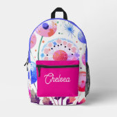 ゴージャスなカラフルバックパック、種類の1つ プリントバックパック (正面)