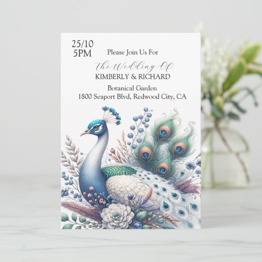 ゴージャスなクジャク 招待状 (スタンド正面)